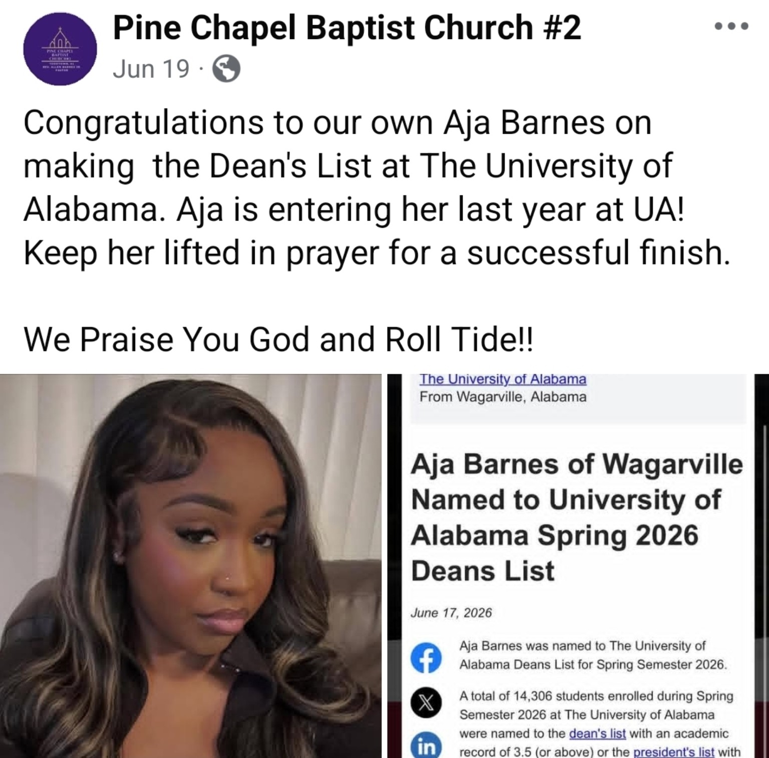 Aja Barnes — Pine Chapel Proud